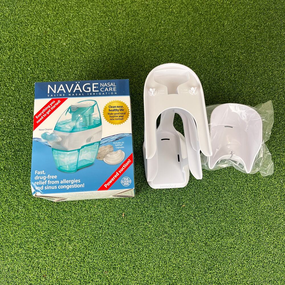 Navage Nasal Care Saline Nose Cleaner Essentials Countertop Caddy Bundle